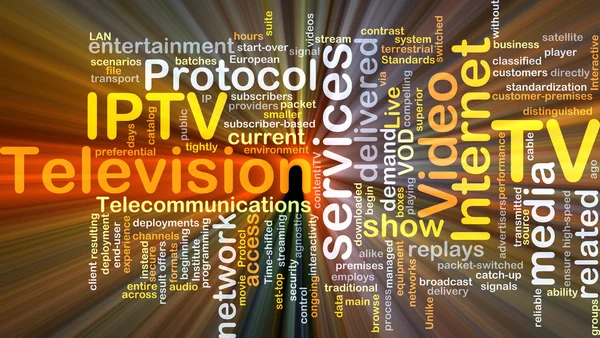 Internet protocol television IPTV background concept glowing — ストック写真