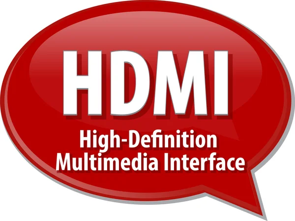 HDMI acronym definition speech bubble illustration — Stock Photo, Image