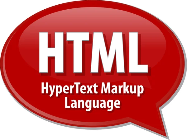 Html 的首字母缩写定义语音气泡图 — 图库照片