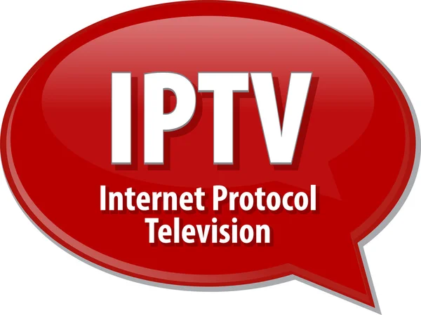 Iptv 首字母缩略词定义语音气泡图 — 图库照片