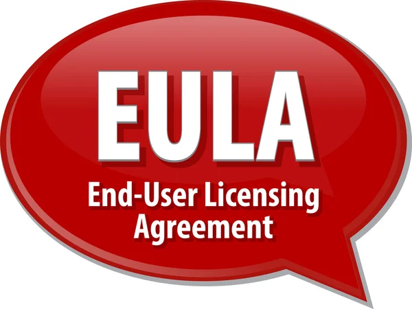 EULA acronym definition speech bubble illustration — Stock Photo, Image
