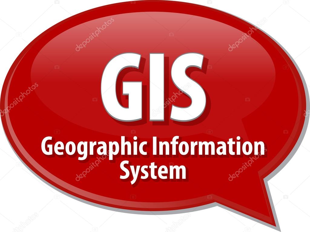 GIS acronym definition speech bubble illustration