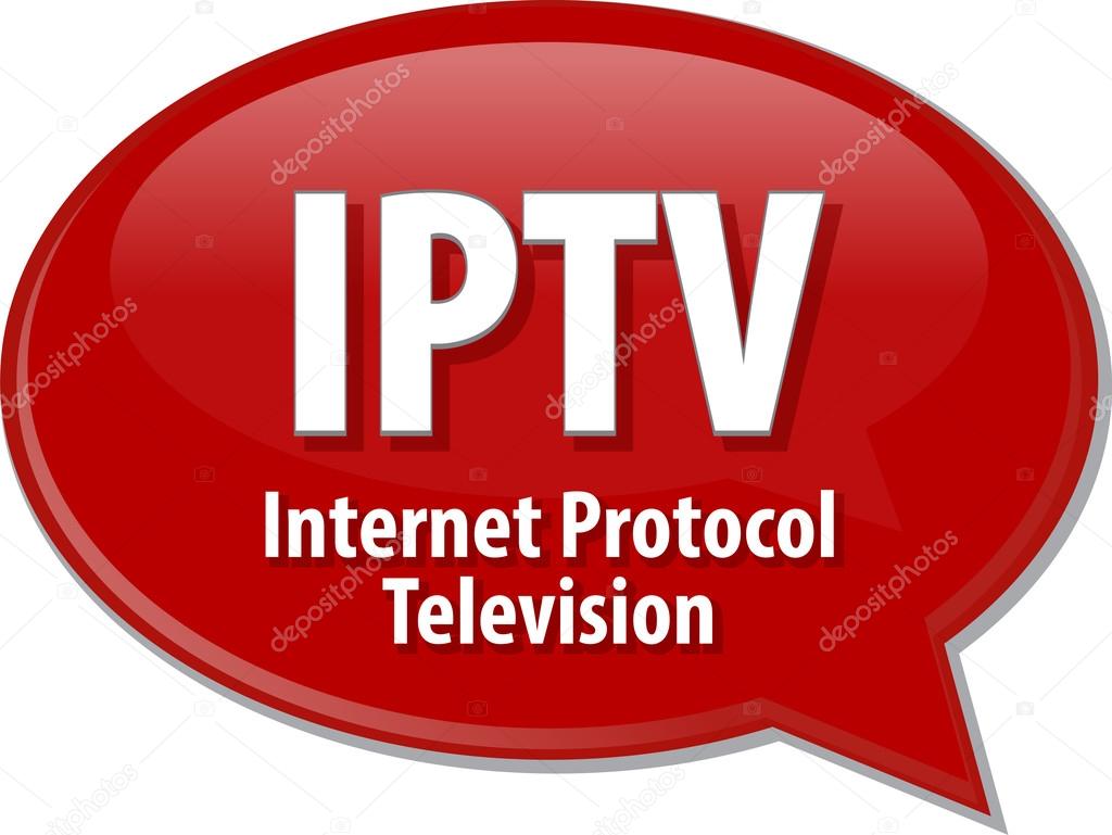 IPTV acronym definition speech bubble illustration