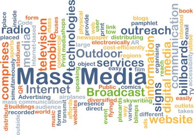 Mass media background concept