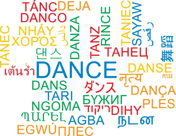 Dance multilanguage wordcloud background concept — Stock Photo, Image