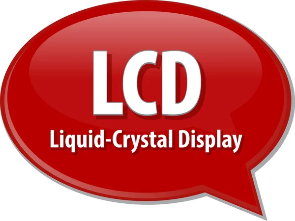 LCD zkratka definice řeč bublina ilustrace — Stock fotografie