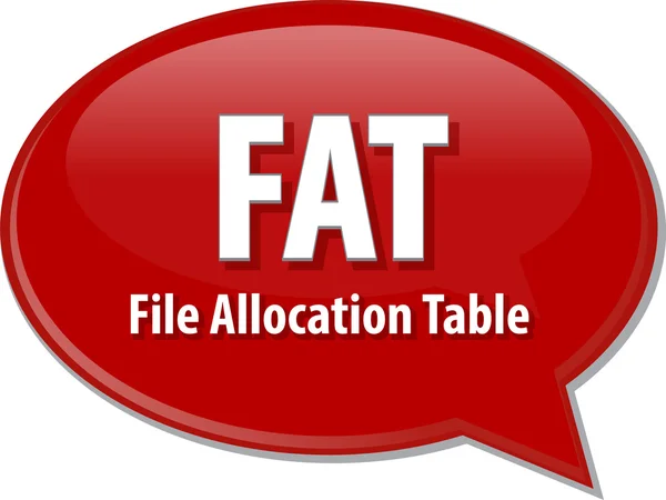 FAT acronym definition speech bubble illustration — Stock Photo, Image