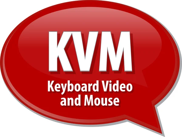 KVM sigla definição fala bolha ilustração — Fotografia de Stock