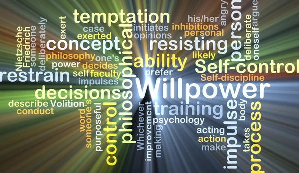 Willpower background concept glowing — Stock Photo, Image