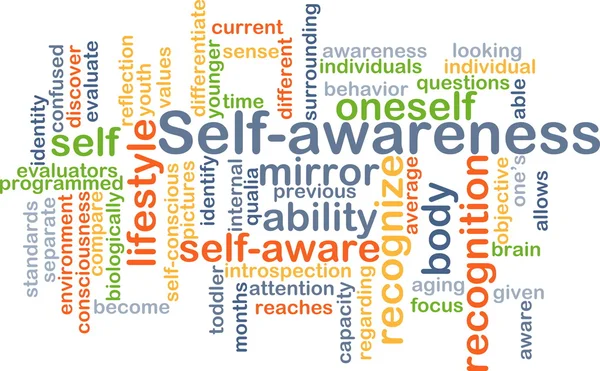 Self-awareness background concept — Stock Photo, Image