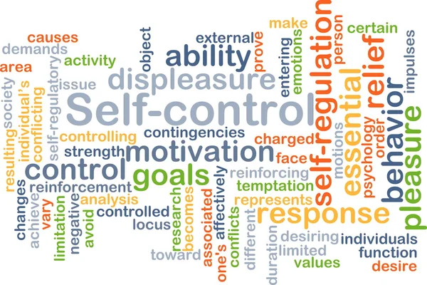 Concept d'arrière-plan self-control — Photo