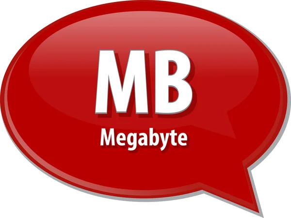 MB acronym definition speech bubble illustration — Stock Photo, Image