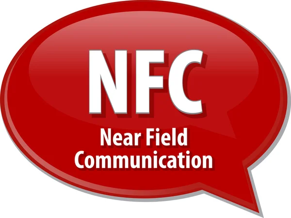 NFC acronym definition speech bubble illustration — Stock Photo, Image