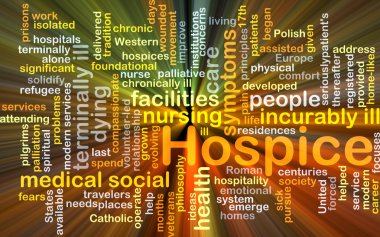 Hospice background concept glowing