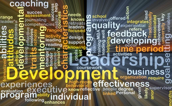 Leadership development background concept glowing