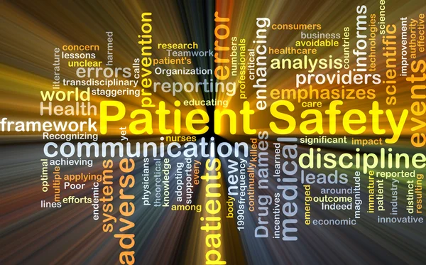 Patient safety background concept glowing — Stockfoto