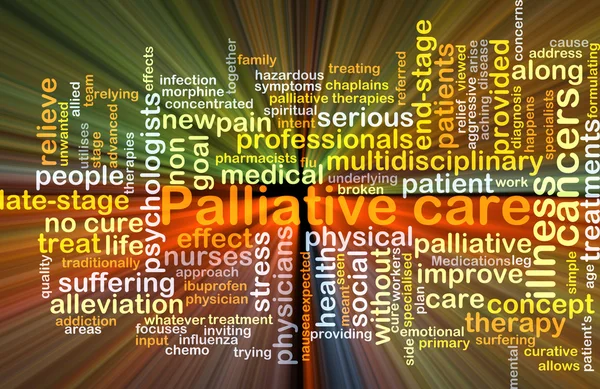 Palliative care background concept glowing
