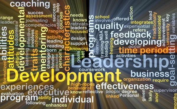 Leadership development background concept glowing Stock Photo
