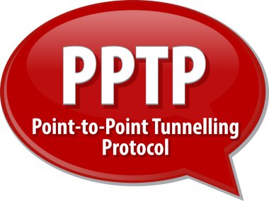 PPTP acronym definition speech bubble illustration