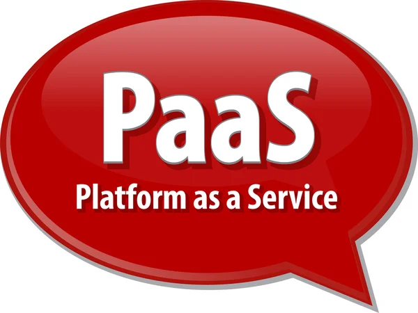PaaS acronym definition speech bubble illustration — Stock Photo, Image