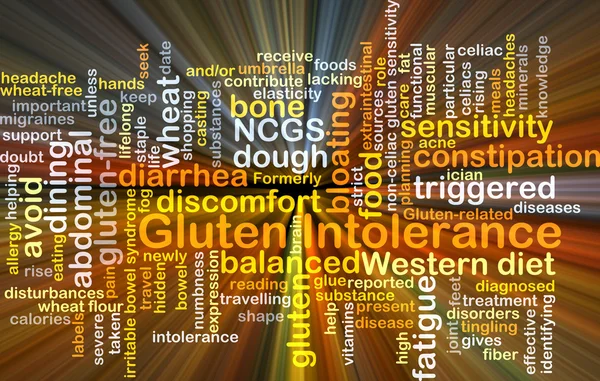 Gluten intolerans bakgrund begreppet glödande — Stockfoto