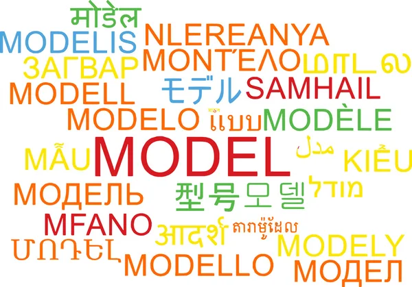 Model multilanguage wordcloud background concept — Stockfoto
