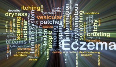 Eczema background concept glowing clipart