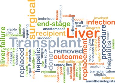 Liver transplant background concept