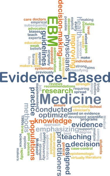 Evidence-based medicine EBM background concept — Stok fotoğraf