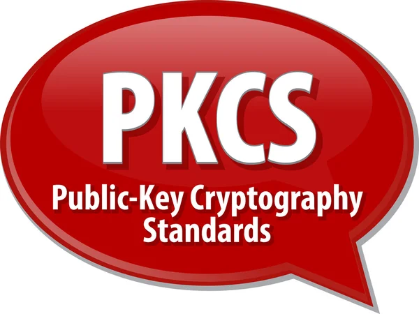 PKCS acronym definition speech bubble illustration — Stock Photo, Image