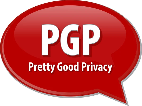 PGP acronym definition speech bubble illustration — Stok fotoğraf