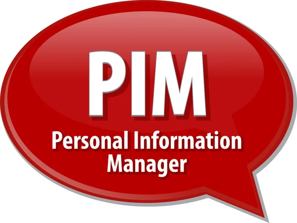 PIM acronym definition speech bubble illustration — Stock Photo, Image