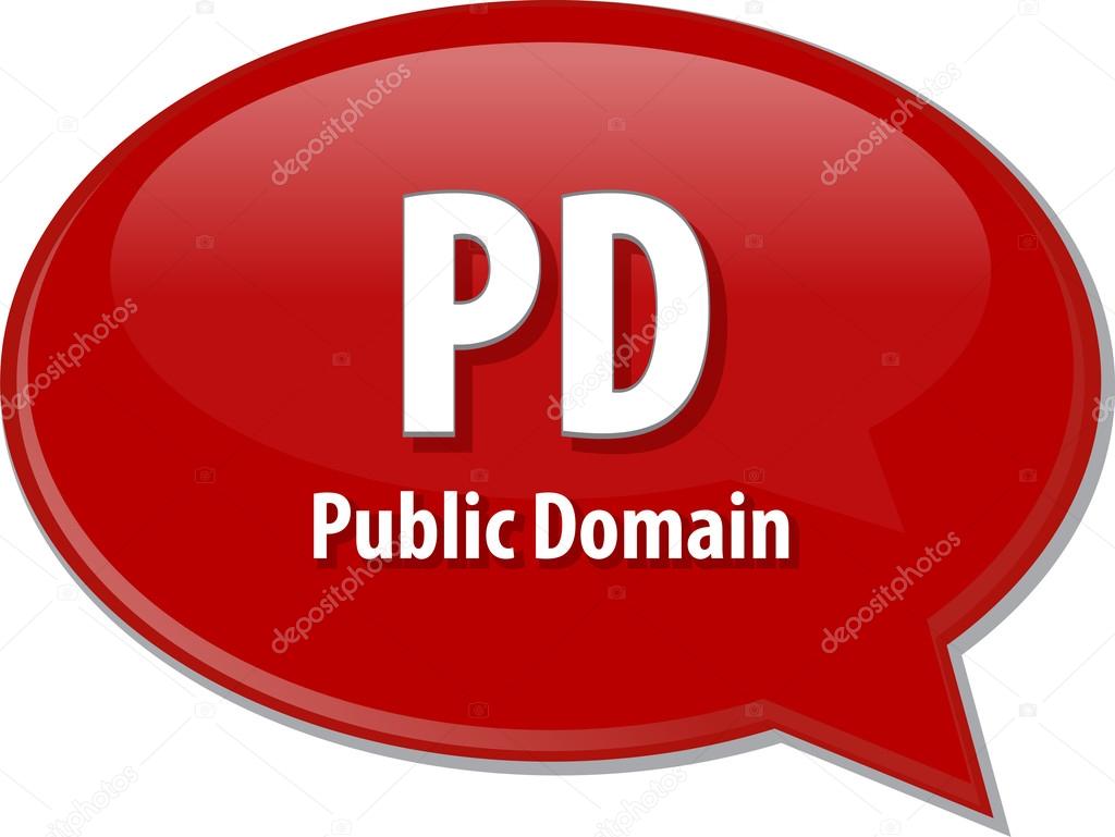 PD acronym definition speech bubble illustration