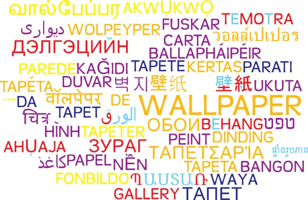 Papel de parede conceito de fundo wordcloud multilíngue — Fotografia de Stock