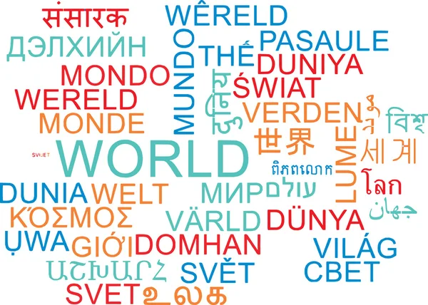 World multilanguage wordcloud background concept — Stock Photo, Image