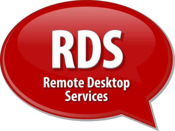 RDS acronym definition speech bubble illustration — Stockfoto