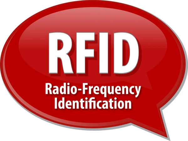 Definición de acrónimo RFID ilustración de burbuja de voz —  Fotos de Stock