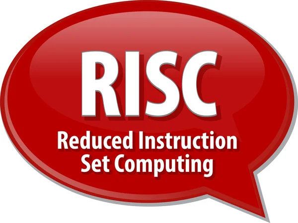 RISC acronym definition speech bubble illustration — Zdjęcie stockowe