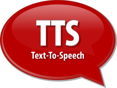 TTS acronym definition speech bubble illustration clipart