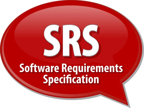 SRS acronym definition speech bubble illustration — Stock Photo, Image