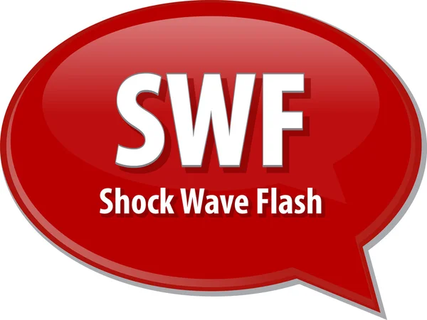 SWF acronym definition speech bubble illustration — Stock Photo, Image