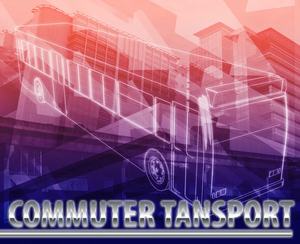 Commuter transport Abstract concept digital illustration — Stock Photo, Image