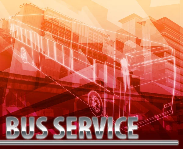 Serviço de ônibus Conceito abstrato ilustração digital — Fotografia de Stock