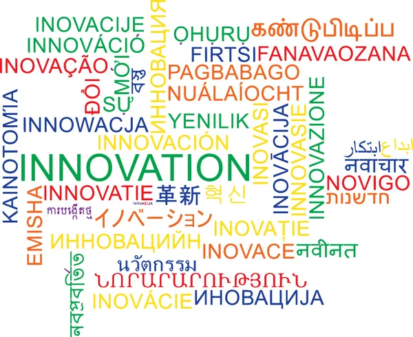 Innovation multilanguage wordcloud background concept — Stock Photo, Image