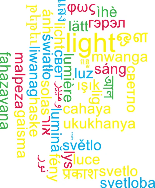 Light multilanguage wordcloud background concept — Stock Photo, Image