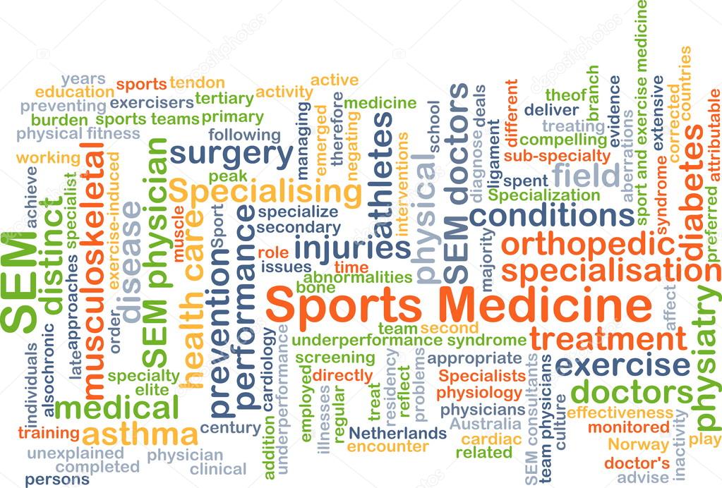 Sports medicine background concept