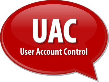 UAC acronym definition speech bubble illustration