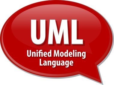 UML acronym definition speech bubble illustration clipart