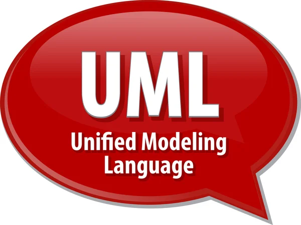 UML acronym definition speech bubble illustration — 图库照片