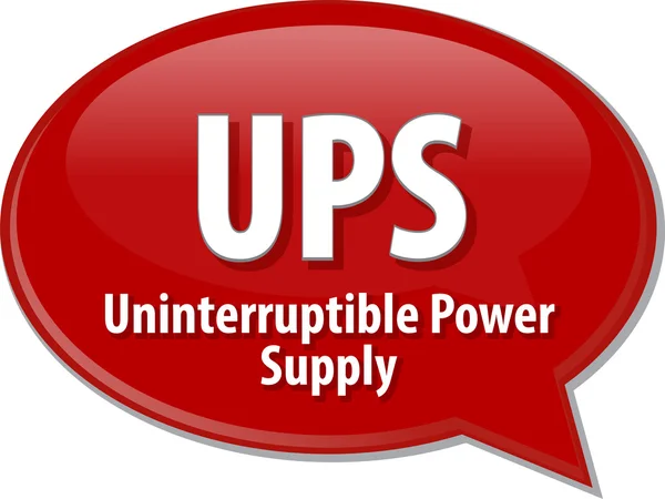 UPS acronym definition speech bubble illustration — Stockfoto